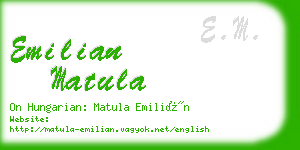 emilian matula business card